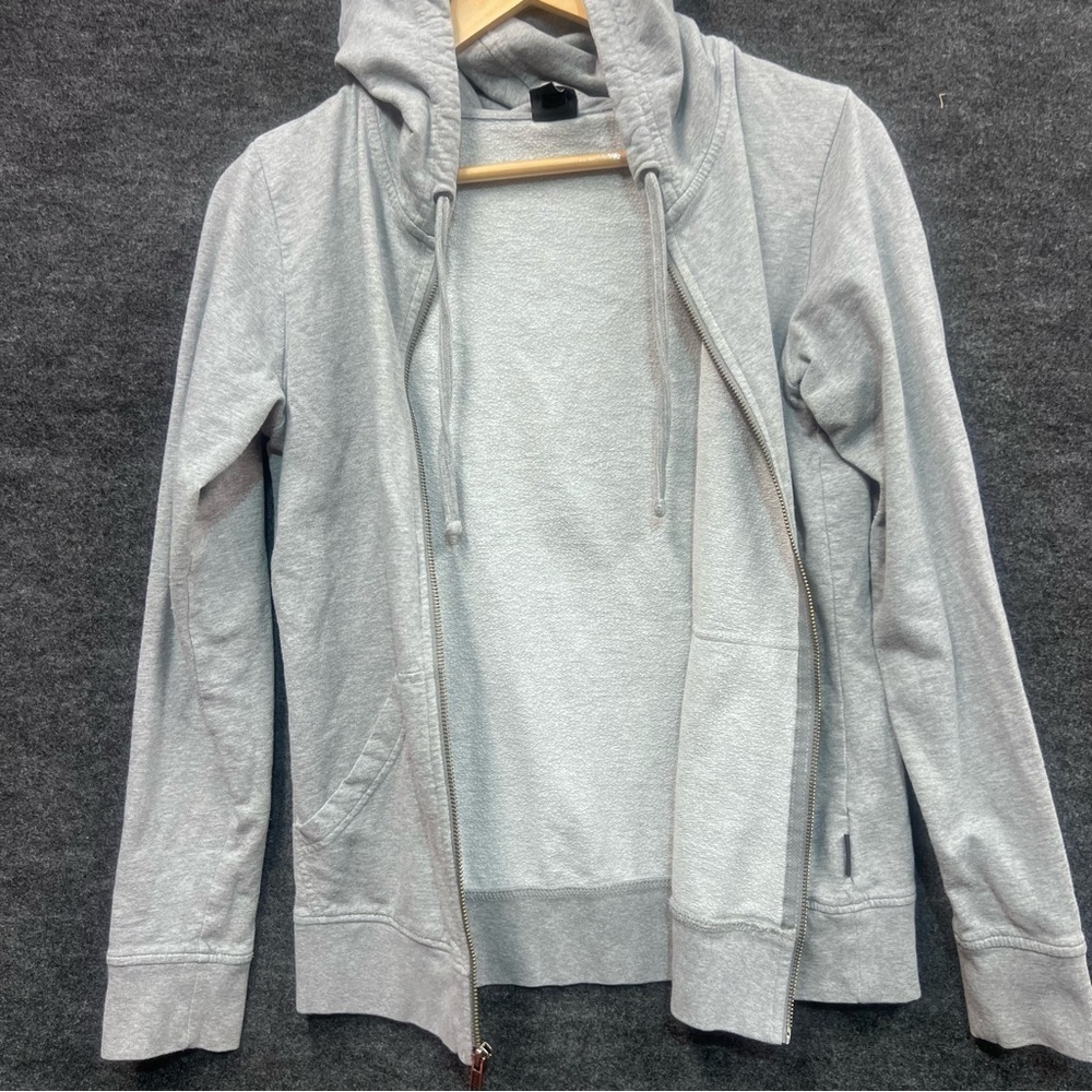 Patagonia Women's Organic Cotton Hooded Jacket Light Grey Size S Full Zip - Picture 6 of 14